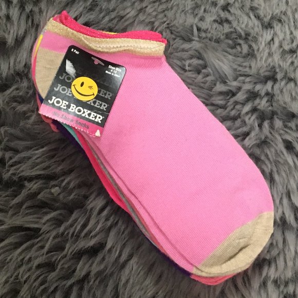 Joe Boxer | Women's No Show Socks | 6 Pairs | Multicolour | Size 4-10 - Picture 1 of 3